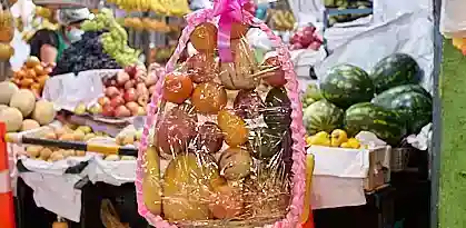 Canasta de fruta para padrinos de matrimonio